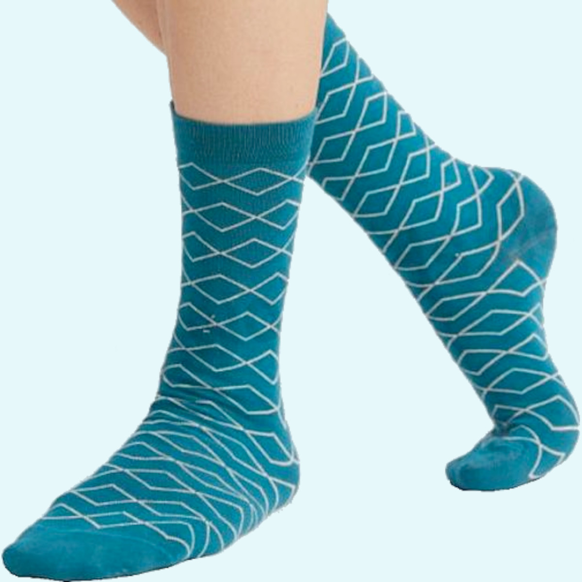 Damen Herren BIO Baumwoll Socken Uni Raute