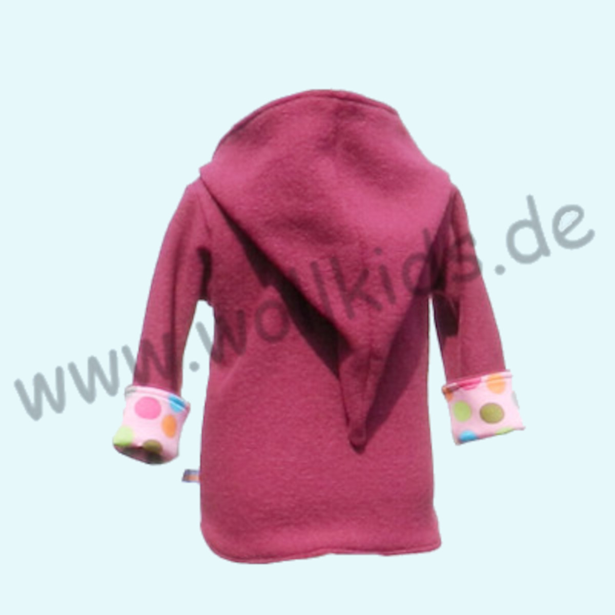 SALE: Beere - bunte Punkte - Dots - Walkjacke mit süßem Baumwollfutter