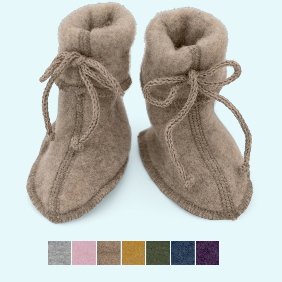 Baby Schuhe Wollfleece farbig uni IVN BEST