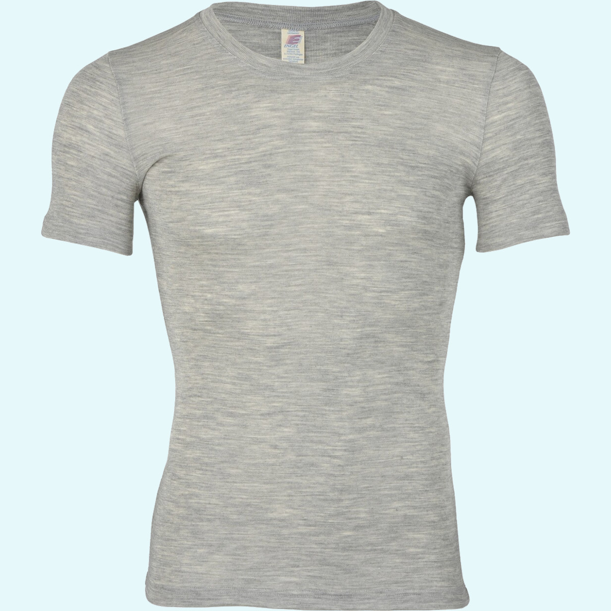 Herren Shirt kurzarm Wolle Seide farbig uni GOTS