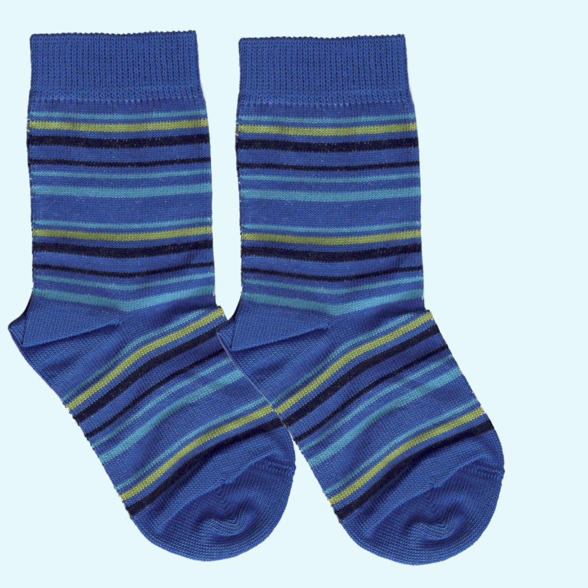 SALE: Süße Socken - Blau im Ringel Design aus feiner BIO Baumwolle