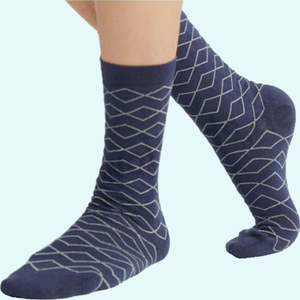 Damen Herren BIO Baumwoll Socken Uni Raute