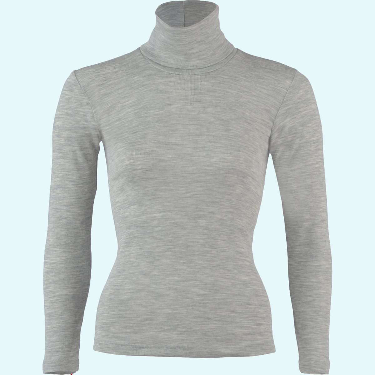 Damen Rollkragen Pullover Wolle Seide GOTS