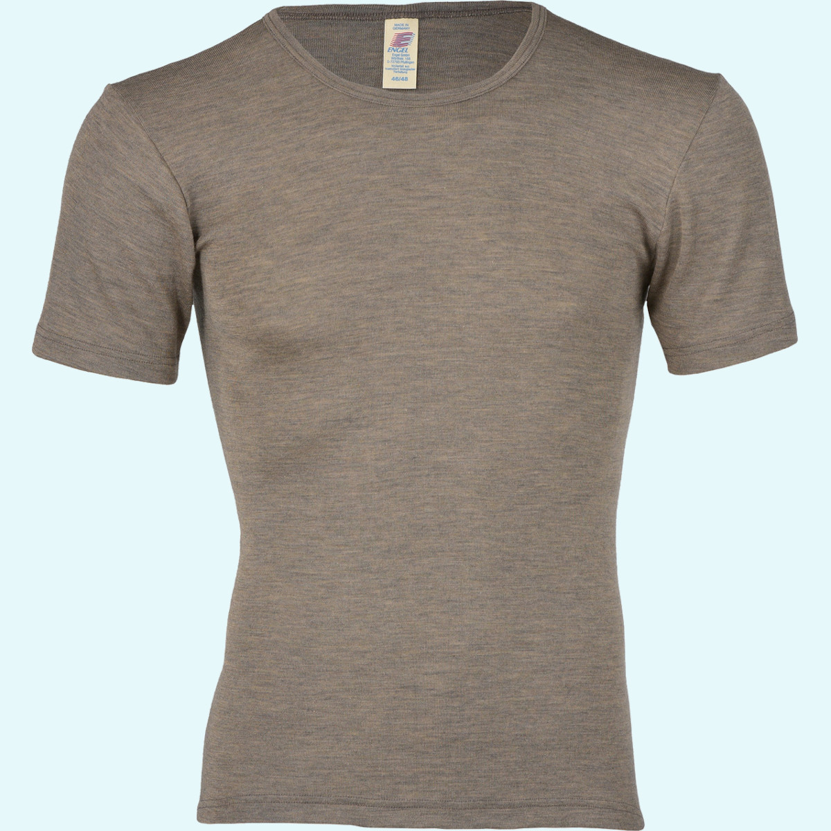 Herren Shirt kurzarm Wolle Seide GOTS